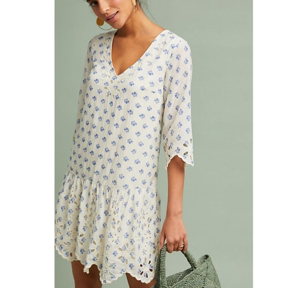 Anthropologie Dresses & Skirts - Anthropolgie Meadow rue pullover eyelet dress szM